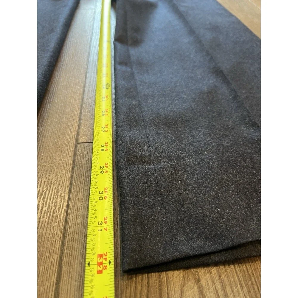 Vintage Beckwith Custom 3pc Suit Mens Charcoal Grey Wool Flannel, L 42R 34”x32”